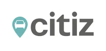 Logo de la marque Citiz avec un losange bleu et le mot Citiz en lettres noires