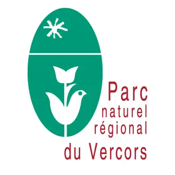 Logo du Parc naturel régional du Vercors : un chamois stylisé sur fond vert