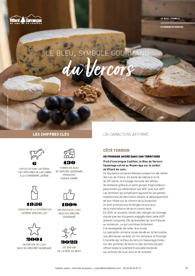 Plate of blue cheese from Vercors with walnuts and bread