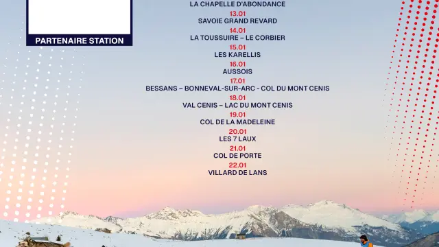 Official poster for the 22nd edition of La Grande Odyssée Savoie Mont Blanc featuring the Villard-de-Lans stage on January 22, 2026