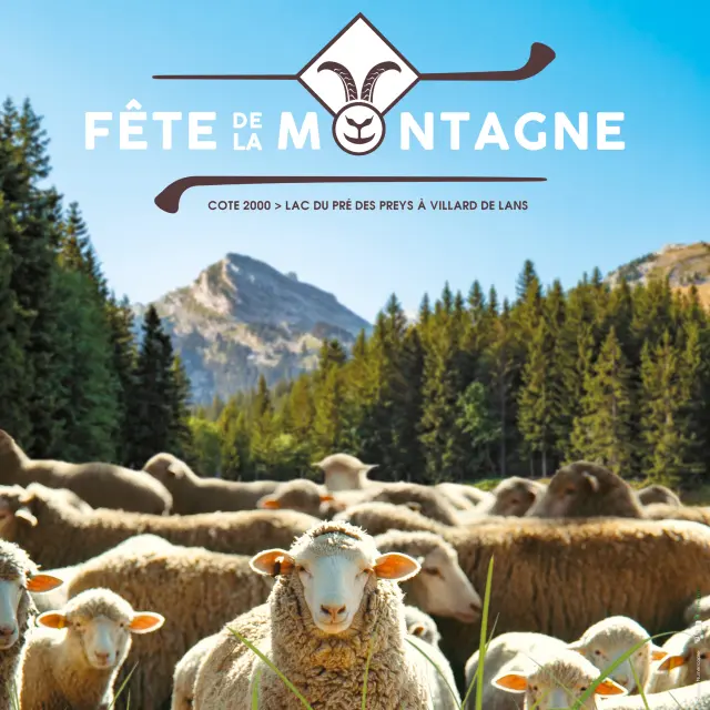 Poster for the 2026 Mountain Festival in Villard-Corrençon featuring cows in a meadow with mountains in the background